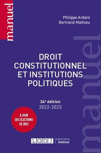 Droit constitutionnel et institutions politiques  Edition 2022-2023