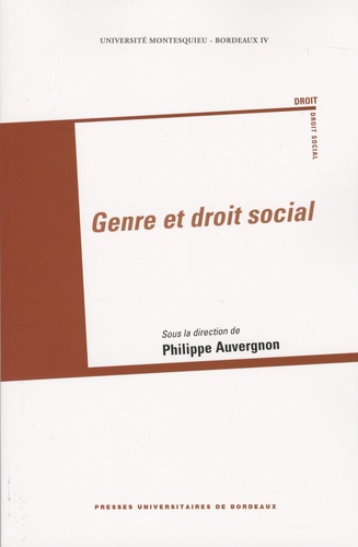 Philippe Auvergnon et Isabelle Schomann - Genre et droit social.