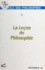 La leçon de philosophie (2). Décembre 92