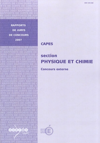 Philippe Bassinet - CAPES physique et chimie - Concours externe.
