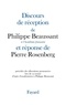 Philippe Beaussant - Discours de réception à l'Académie française.