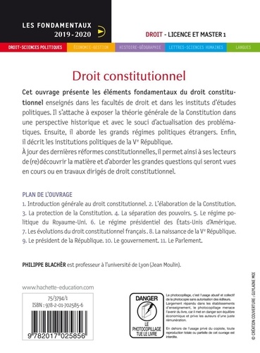Droit constitutionnel  Edition 2019-2020
