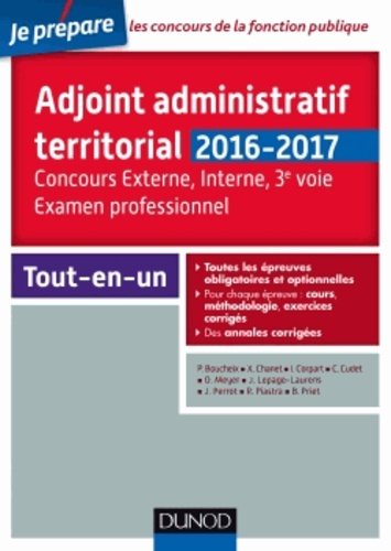 Philippe Boucheix et Xavier Chanet - Adjoint administratif territorial - Concours externe, interne, 3e voie, examen professionnel.