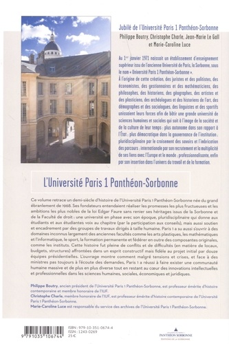 L'Université Paris 1 Panthéon-Sorbonne. Cinquante ans entre utopie et réalités (1971-2021)