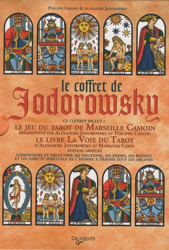 Philippe Camoin et Alexandro Jodorowsky - Le coffret de Jodorowsky - Le jeu du tarot de Marseille et Le livre de La Voie du Tarot.