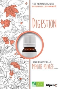 Philippe Chavanne - Le coffret Digestion - Huile essentielle de menthe poivrée. Le flacon (10 ml) avec le guide pour l'utiliser.