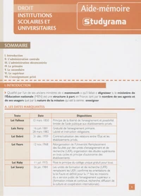 Institutions scolaires et universitaire