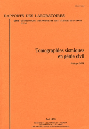 Philippe Côte - Tomographies sismiques en génie civil.