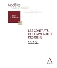 Philippe De Page et Isabelle De Stefani - Les contrats de communauté des biens.
