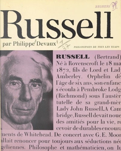 Bertrand Russell. Ou la paix dans la vérité