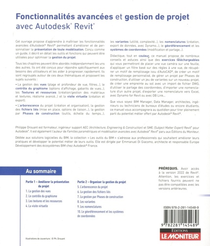 Fonctionnalités avancées et rendu avec Autodesk Revit. Familles système, interopérabilité, gestion de projet et imagerie