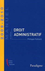 Philippe Foillard - Droit administratif 2009-2010.