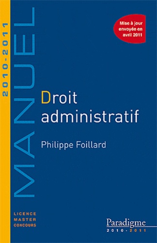 Philippe Foillard - Droit administratif 2010-2011.
