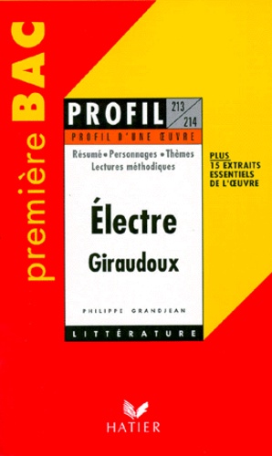 Philippe Grandjean - "Électre", 1937, Jean Giraudoux - Résumé, personnages....