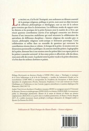 Théories et pratiques de la prière à la fin de l'Antiquité