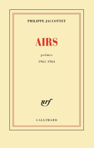 Airs. Poèmes, 1961-1964