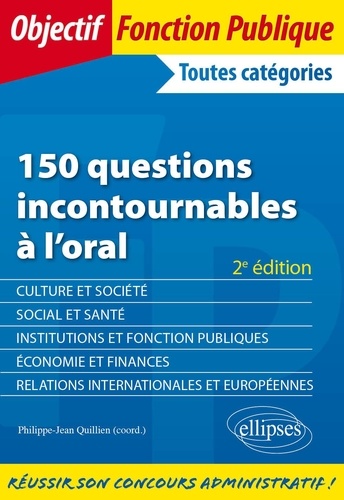 150 questions incontournables à l'oral 2e édition