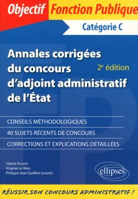 Annales corrigées du concours d'adjoint administratif de l'État