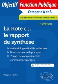 Téléchargements de livres du domaine public La note ou le rapport de synthèse 9782340073913 par Philippe-Jean Quillien