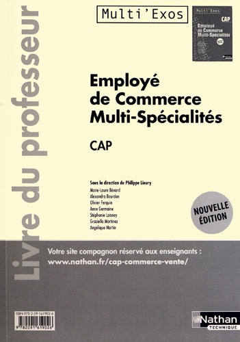 Philippe Lieury - Employé de commerce multi-spécialités CAP.