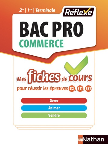 Gérer animer vendre Bac Pro Commerce. Tout le cours en fiches  Edition 2018