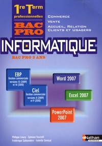 Philippe Lieury - Informatique 1e et Tle professionnelles Vente - Commerce - Accueil, relation clients et usagés.