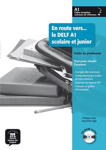 Philippe Liria et Jean-Paul Sigé - En route vers... le DELF A1 scolaire et junior - Guide du professeur. 1 Cédérom