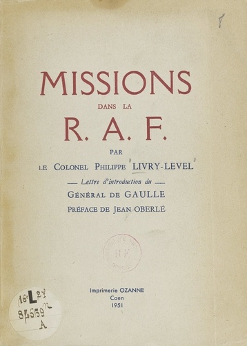 Missions dans la R.A.F.