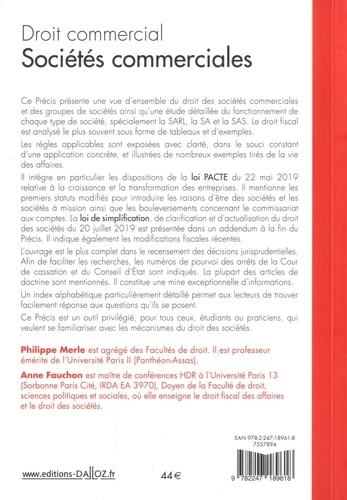 Droit commercial. Sociétés commerciales  Edition 2019-2020