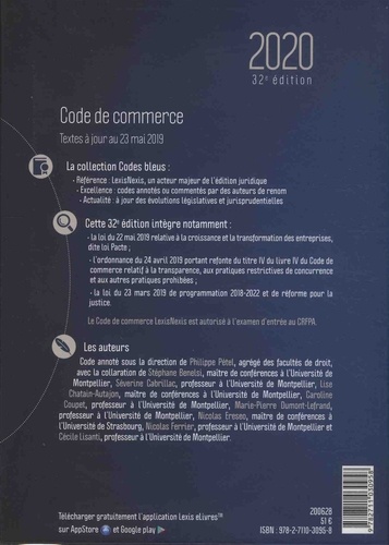 Code de commerce  Edition 2020