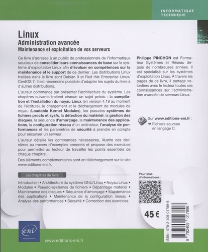 Linux Administration avancée. Maintenance et exploitation de vos serveurs 3e édition