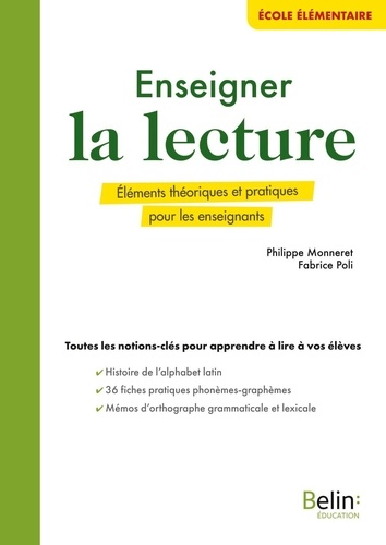 Philippe/poli fabrice Monneret - Enseigner la lecture - Éléments théoriques et pratiques pour les professeurs.