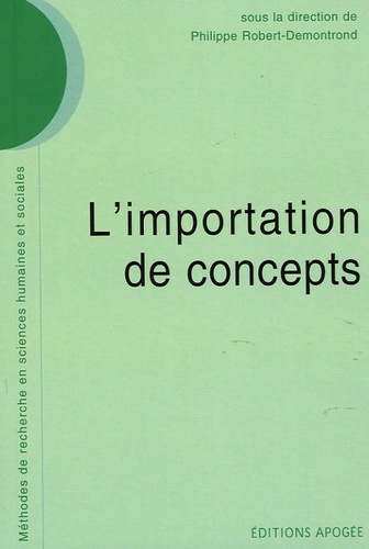 Philippe Robert-Demontrond - L'importation de concepts.