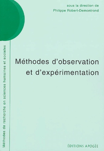 Philippe Robert-Demontrond - Méthodes d'observation et d'expérimentation.