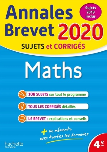 Maths 3e. Sujets et corrigés  Edition 2020