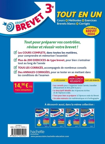 Objectif Brevet Tout-en-un 2024 - Philippe Rousseau - Livres - Furet du