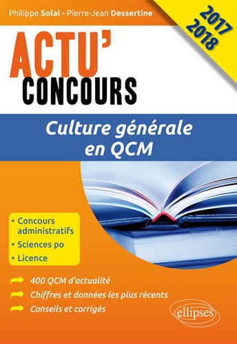 Culture générale en QCM concours  Edition 2017-2018 - Occasion