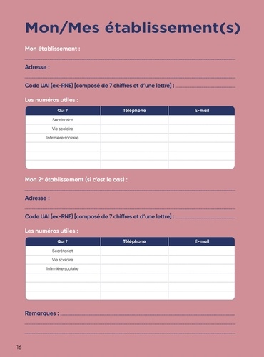 L'agenda du professeur collège et lycée  Edition 2020-2021