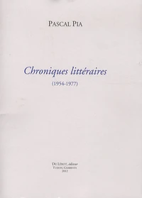 Chroniques littéraires (1954-1977)