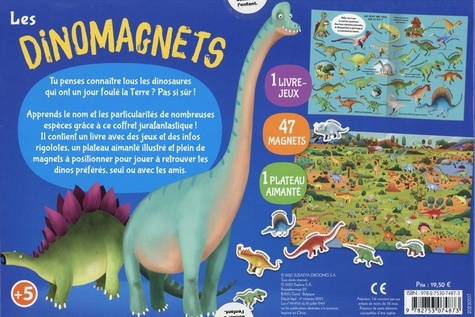 Les dinomagnets. Avec 1 livre-jeux, 47 magnets, 1 plateau aimanté