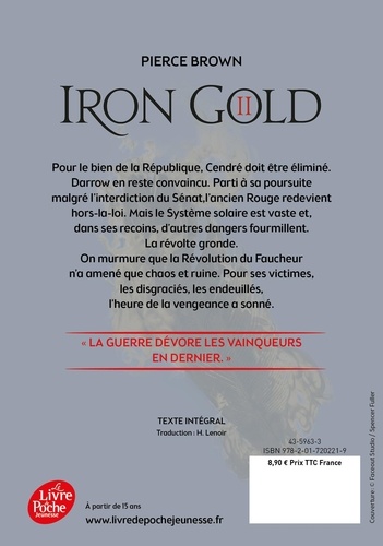 Red Rising Tome 4 Iron Gold. Partie 2