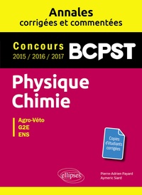 Pierre-Adrien Payard et Aymeric Siard - Physique-Chimie BCPST - Agro-véto, G2E, ENS.
