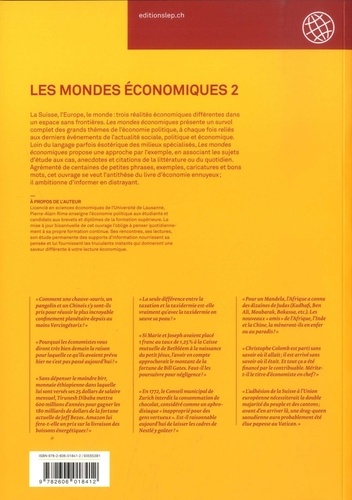 Les mondes économiques - Grands thèmes et petits instants de l'économie politique. Volume 2,  Chapitres 8 à 15  Edition 2020
