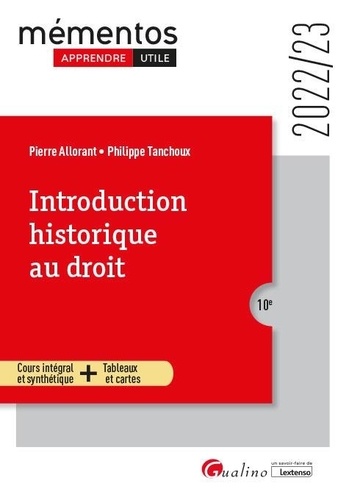 Introduction historique au droit  Edition 2022-2023