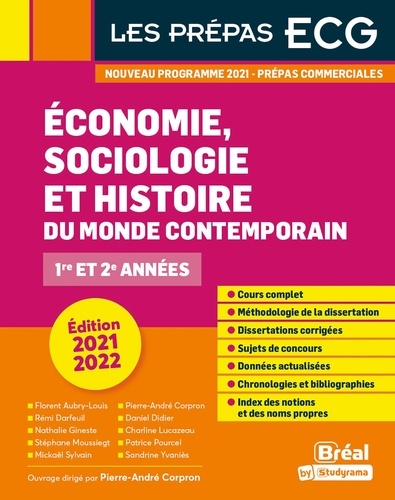 Economie, sociologie et histoire du monde contemporain 1re et 2e années  Edition 2021-2022