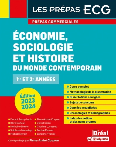 Economie, sociologie et histoire du monde contemporain. 1re et 2e années  Edition 2023-2024