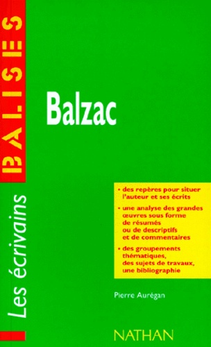 Pierre Aurégan - Balzac - Des repères pour situer l'auteur et ses écrits....