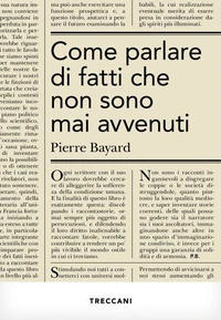 Come parlare di fatti che non sono mai accaduti