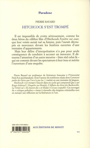 Hitchcock s'est trompé. "Fenêtre sur cour", contre-enquête