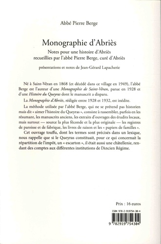 Monographie d'Abriès. Notes pour une histoire d'Abriès